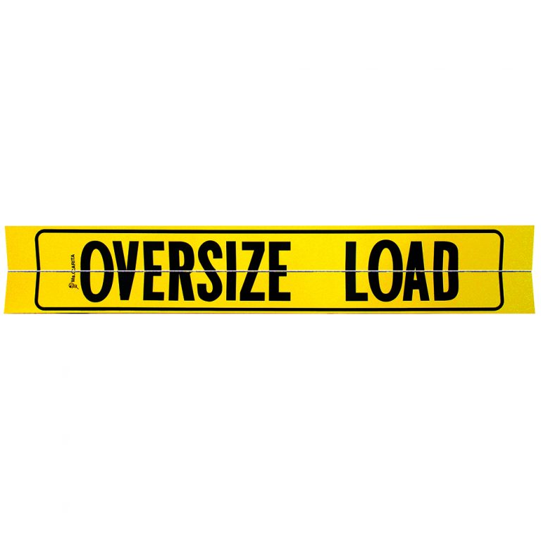 12x72 OVERSIZE LOAD HINGED ALUMINUM SIGN WITH BORDER