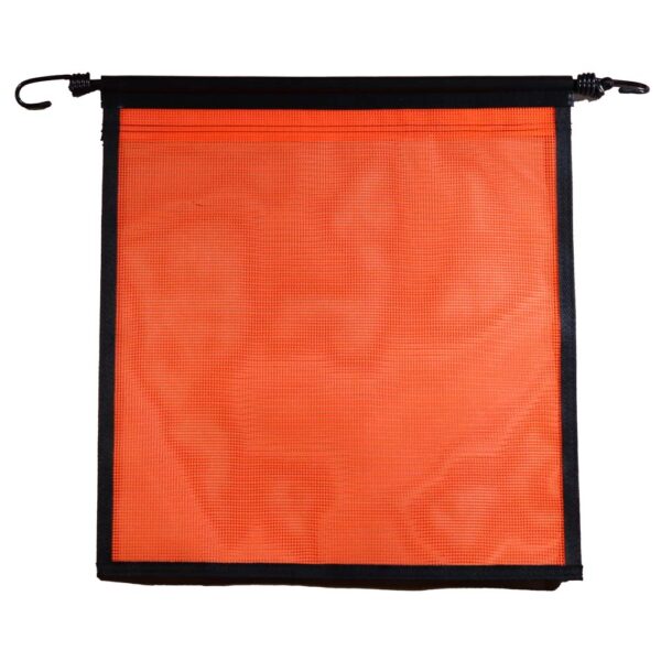 18" ORANGE MESH FLAG W/BUNGEE AND EDGE BINDING