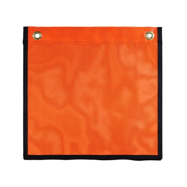 18" Orange Mesh Flag w/ Grommets and Edge Binding