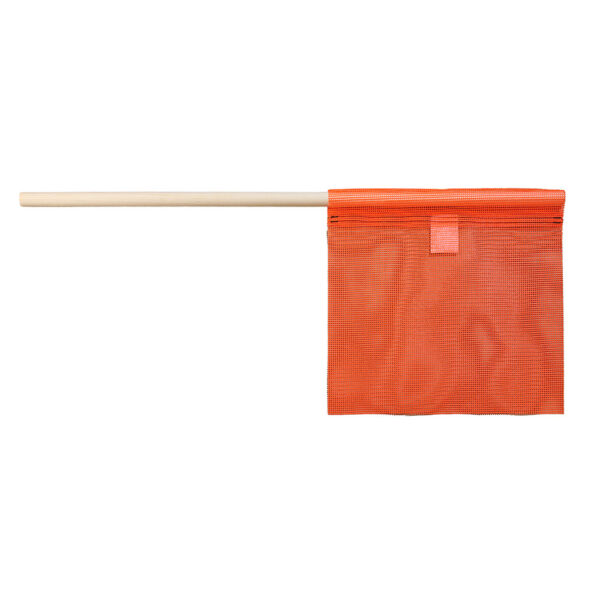 12" FLO ORANGE MESH STAFF FLAG