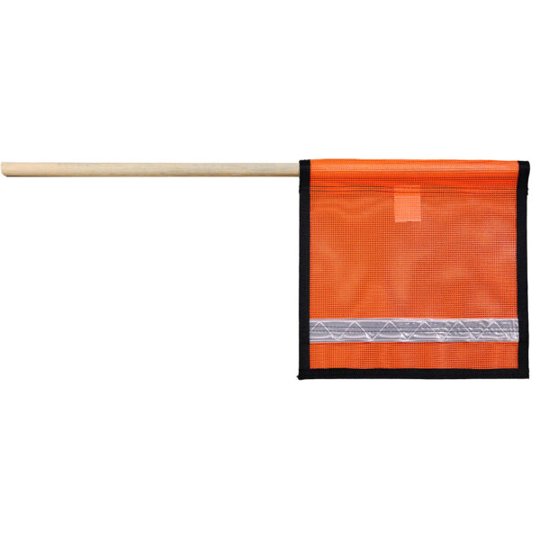 12" REFLECTIVE ORANGE MESH WITH STAFF & EB