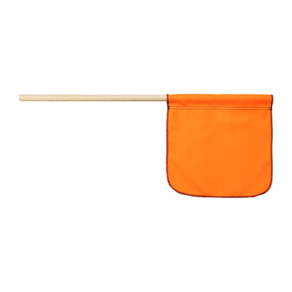 12" FLUORESCENT ORANGE FLAG WITH STAFF