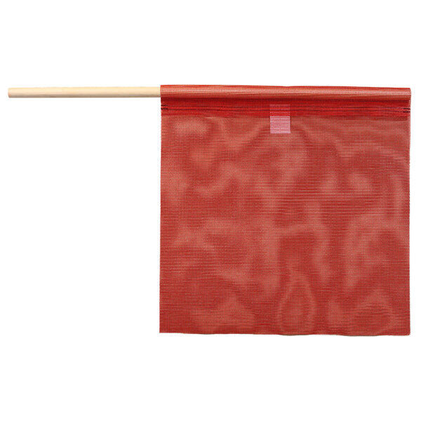 18" MESH RED STAFF FLAG