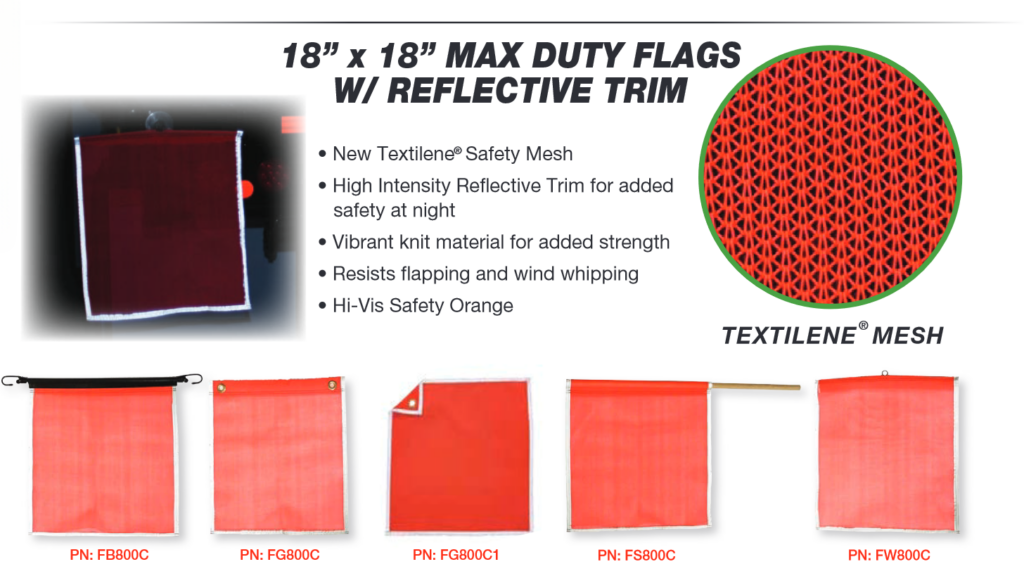 18" X 18" Max Duty Flags w/ Reflective Trim