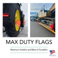 max duty flag used on equipment with spinning quick link flag mag