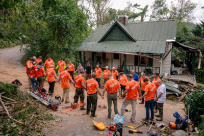 team of people from Samaritan’s Purse providing disaster relief, Photo Courtesy of Samaritan’s Purse