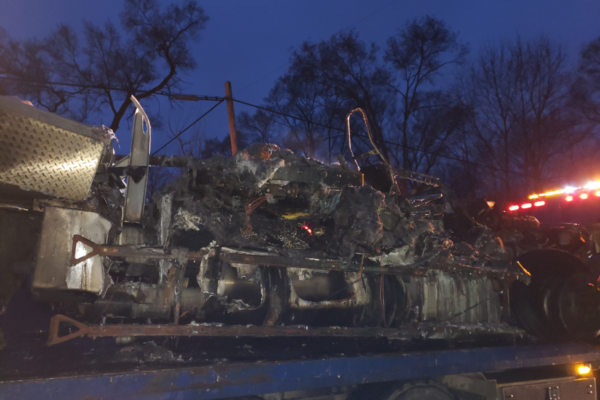 foxfire light on in the aftermath of a burned power unit