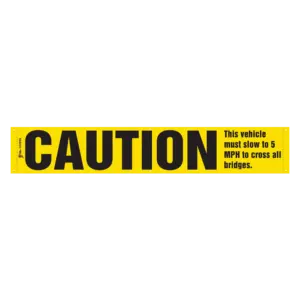 Caution Slows for Bridges Banner