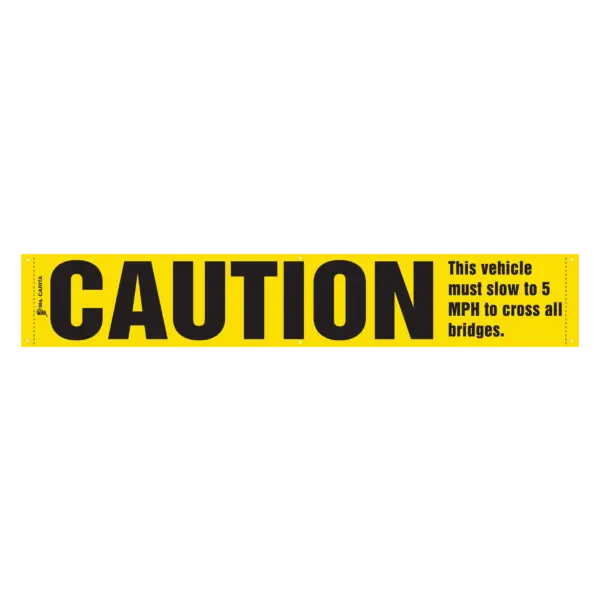 Caution Slows for Bridges Banner