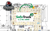 mid america trucking show floor plan showing where ms. carita safetruck’s booth is located